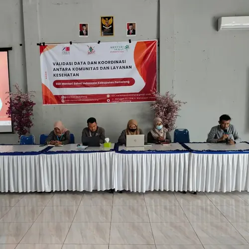 Maulana Satria Nugraha saat menjadi Penyelengara Event Validasi Data bersama Pemerintah dan Fasilitas Kesehatan